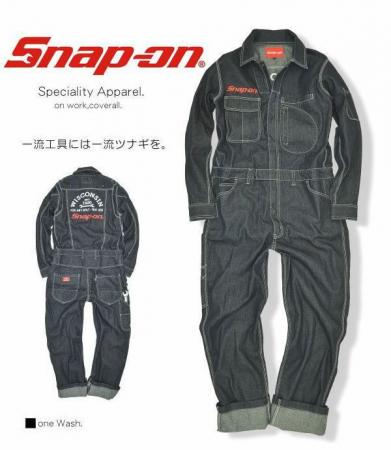 Snap-onスナップオン/2016年版つなぎ/10onzデニムオーバーオール/ONEウォッシュ