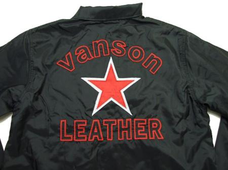 VANSON【バンソン】ナイロンコーチジャケット 「ONE STAR」裏起毛 885v303