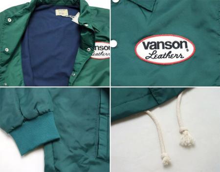 VANSON【バンソン】ナイロンコーチジャケット 「ONE STAR」裏起毛 885v303