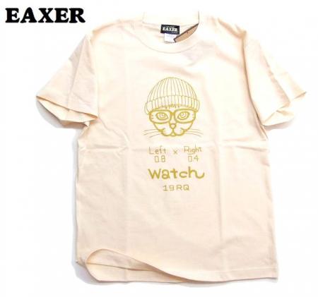 EAXER イークサー　ワッチキャットTシャツ 新品　ネコtシャツ　メガネ猫t　オリジナル