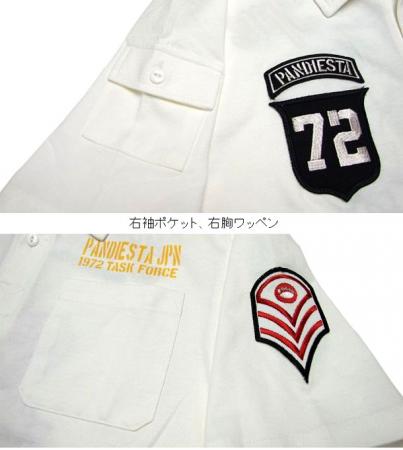 錦/にしき-PANDIESTA JAPAN-militaryロケットパンダ半袖ポロシャツ