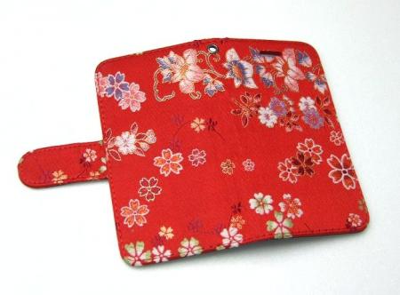 竜図【りゅうず】iPhoneケース手帳型/日本伝統意匠シリーズ 金襴 花尽くし