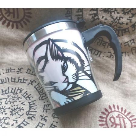 マグカップ/切り絵・cut art さとうみよ2017 琥珀の時-ステンレス保温・保冷マグカップ