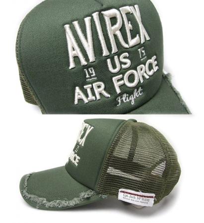 AVIREX/アヴィレックス　刺繍ロゴダメージCAP FLIGHTヴィンテージ加工/　AV2900